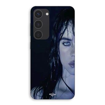 Capa Maniacase para Samsung Galaxy S23 | Billie Eilish rosto fundo preto - 1