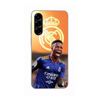 Capa Maniacase para Samsung Galaxy A26 | Vini JR Wallpaper Real Madrid Azul e amarelo - 1