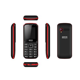Telemóvel INSYS WT7-WO13 | 1.77'' - Preto e Vermelho - 1