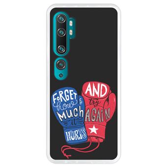 Capa Hapdey para Xiaomi Mi Note 10 - Note 10 Pro - CC9 Pro | Silicone Flexível em TPU | Design Esqueça o quanto dói e tente novamente - Transparente