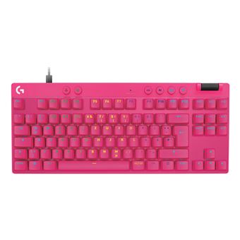 Teclado Gaming com Fios Logitech G PRO X TKL RAPID | Idioma: Alemão | Rosa - 1