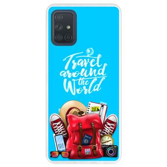 Capa Hapdey para Samsung Galaxy A71 | Silicone Flexível em TPU | Design Pele de crocodilo - Transparente