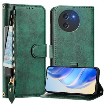 Capa Carteira ZURSANA para Doogee Note 59 | Suporte | Zíper | Proteção Anti-Impacto  | Verde - 1