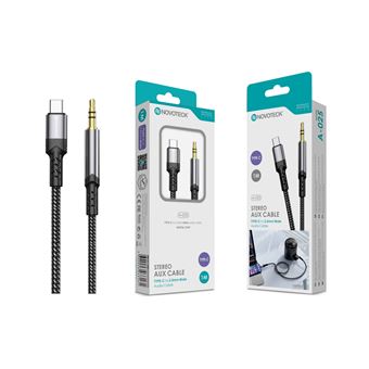 Cabo Audio Jack 3.50 To Type-C Novoteck A-025 - Preto - 1