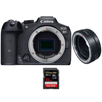Canon EOS R7 + EF-EOS R + 1 SanDisk 32GB Extreme PRO UHS-II SDXC 300 MB/s + PDF 15 Técnicas para Melhorar as suas Fotografias - 1