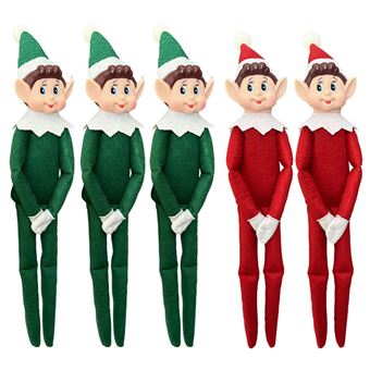 Decorações de Natal SZSMART CR01 | O Elfo com as Orelhas Compridas | 2 Vermelhos e 3 Verdes - 1