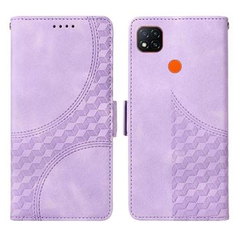 Capa FLOODKING para Xiaomi Redmi 10A 4G | Design Acolchoado | Couro PU Premium | Roxo - 1