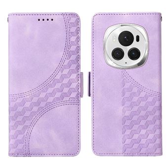 Capa FLOODKING para Honor Magic 6 Pro | Design Acolchoado | Couro PU Premium | Roxo - 1