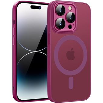 Capa Semitransparente Magsafe Antiimpacto para Iphone 12 - Vinho - 1