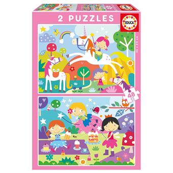 Puzzle Educa Mundo de Fantasia | 2X48 Peças - 1