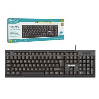 Teclado com Fio SANDA SD-3730 | Cabo 1.6 M | Preto - 1