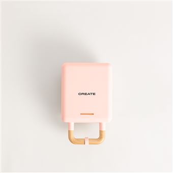 Sanduicheira e Máquina de Waffles com Placas Intercambiáveis Create STONE 2 em 1 COMPACT | Rosa pastel - 1