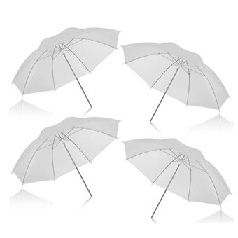 Pack 4 sombrinhas Andoer | 84cm | brancas - 1