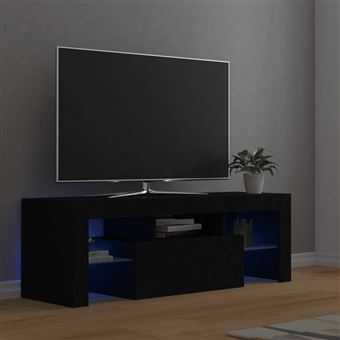 Móvel para TV vidaXL com luzes LED 120x35x40 cm preto - 1