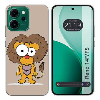 Capa Tumundosmartphone de silicone para Oppo Reno 14 F / 14F 5G | Desenhos de design de leão - 1