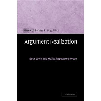 Argument Realization - Paperback - 2005 - 1