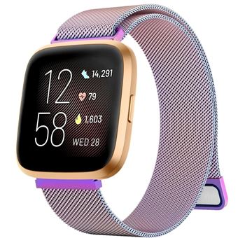 Bracelete em Malha de Aço Flexível Antiimpacto para Fitbit Versa 4 - 1