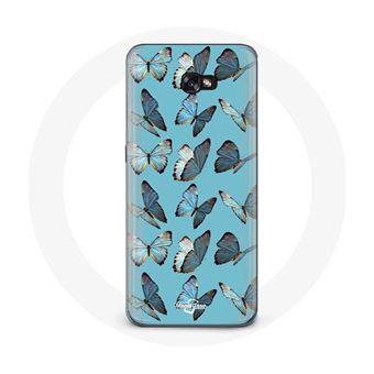 Capa Maniacase para Samsung Galaxy A3 2016 Borboletas Fundo Azul - 1