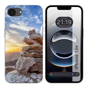 Capa TUMUNDOSMARTPHONE de silicone para iPhone 16e (6.1) Desenhos do pôr do sol Design - 1