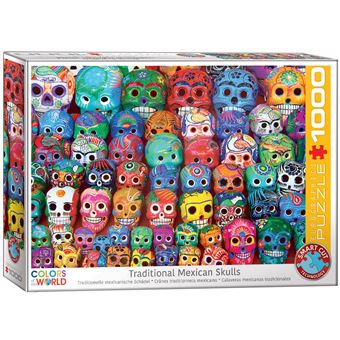 Puzzle EUROGRAPHICS 6000-5316 Traditional Mexican Skulls | 1000 Peças - 1