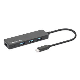 hub de interface Manhattan 164924 USB 3.0 (3.1 Gen 1) Type-C 5000 Mbit/s Preto