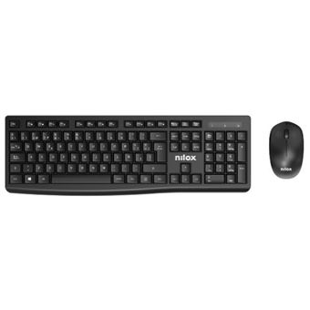 Teclado Wireless + Rato Nilox NXKMWE012 | Idioma: Espanhol | Preto - 1