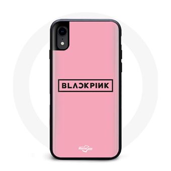 Capa Maniacase para Iphone XS Max Pretorosa Groupe de K-Pop Logotipo Fundo Rosa - 1