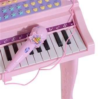 Teclado Infantil Piano Brinquedo Musical Com Karaoke E Microfone