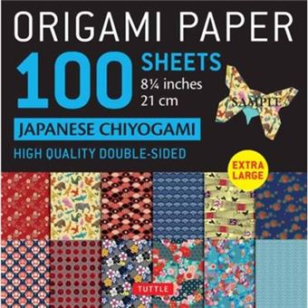 Origami Paper 100 Sheets Japanese Chiyogami 8 14 21 Cm - 1