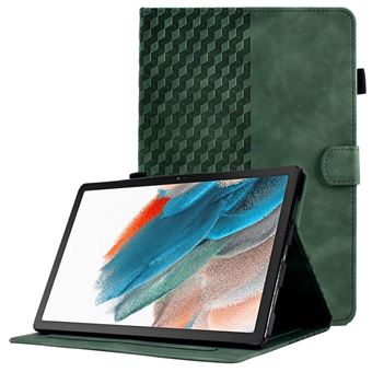 Capa PU padrão de costura, função de ativação/desativação automática com suporte de cartão Magunivers para Samsung Galaxy Tab A8 10.5 (2021) (X200/X205) - verde - 1