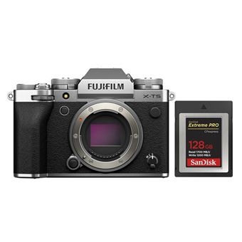 Fujifilm X-T5 Body Silver+SanDisk 128GB Extreme Pro CF CFexpress Card Type B - 1