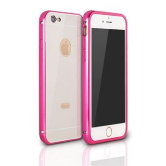 Capa Metal Lmobile com Proteção Traseira Espelhada para iPhone 5/ 5S/ Se Cor de Rosa - 1