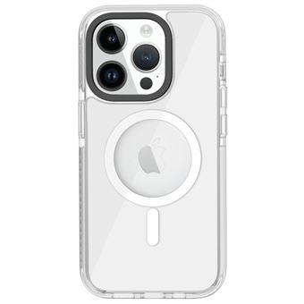 Capa de Silicone Nizzoe ST-00 MagSafe para iPhone 15 PLUS - Branco transparente - 1