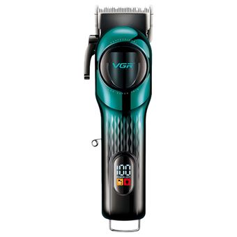 Cortador de Cabelo Pro VGR V166 | Lâmina Aço e LED | Verde - 1