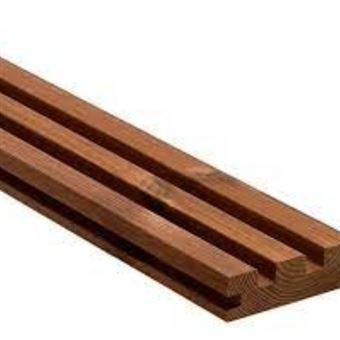 Revestimento de madeira Maderterraneo termotratada | 32x140x2100 mm | 2,94 m² | 10 lâminas - 1