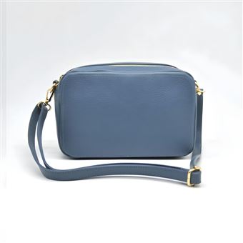 Bolsa Tiracolo SOTEIRA Roma | Couro genuíno | Azul | 24x9x15 cm - 1