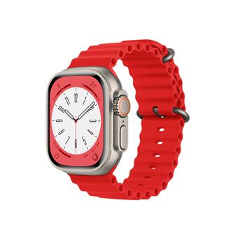 Bracelete de Silicone Phonecare Ocean Waves para Apple Watch Series 7 - 45mm - Vermelho - 1