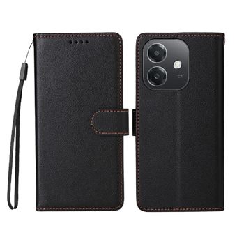 Capa Carteira FLOODKING para OPPO A5x 4G/5G | Couro PU | Preto - 1