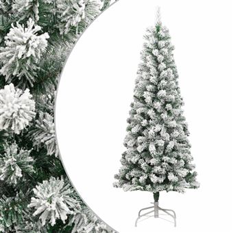 Árvore de Natal artificial articulada vidaXL | com flocos de neve | 180 cm - 1