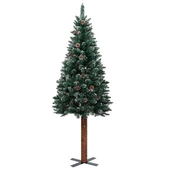 Árvore de Natal Fina com LED/madeira/neve branca vidaXL | 180 cm | verde - Árvores  de Natal - Compra na 