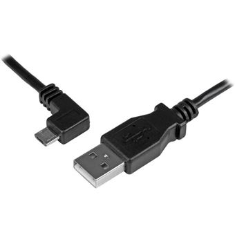 Cabo Usb StarTech.com Cabo de carregamento e sincronização Micro-USB M/M - Micro-USB de ângulo para a esquerda - 0,25 mm² - 2 m | Preto - 1