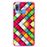 Capa Hapdey para Samsung Galaxy A40 2019 Design Abstrato Mosaicos Geométricos Modernos em Silicone Flexível e TPU Cor-de-Rosa_0