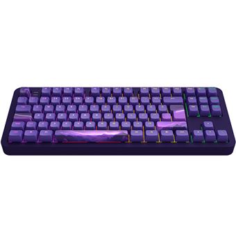 Teclado Gaming com Fios Dark Project ALU87B Celestial, G3MS Voidstone Switch, UK/DE/AT/ES/IT/FI/NO/SE/DK | Idioma: Dinamarquês, Inglês, Alemão, Italiano, Nórdico, Norueguês, Espanhol, Sueco, Inglês (Reino Unido) | Roxo - 1