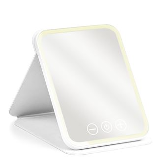 Espelho de Maquilhagem Dobrável DAM | Luz LED | Branco - 1