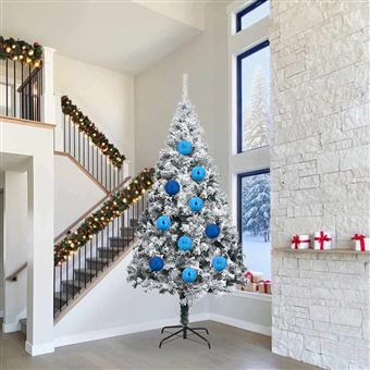 Conjunto de Bolas de Natal vidaXL | 4 Peças | Azul Plástico - 1