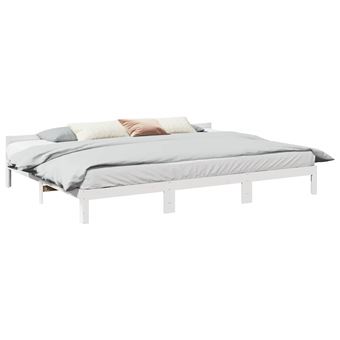 Estrutura de cama familiar sem colchão vidaXL | branco 240x200 cm - 1