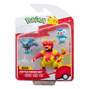 Figuras Pokémon Piplup, Misdreavus, Magmar - 1