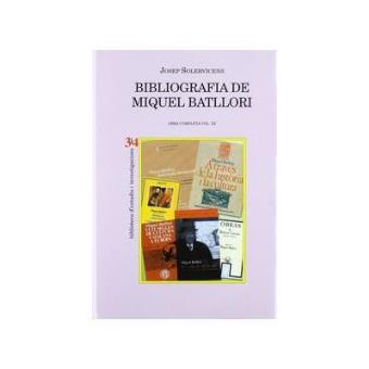 Bibliografia De Miquel Batllori Obra Completa Vol.Xx - 1