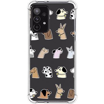 Capa Tumundosmartphone de silicone anti-choque para Samsung Galaxy A52 / A52 5G / A52s 5G design de cachorro de desenho animado - 1