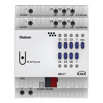 Atuador de Aquecimento Theben HM 6 T KNX Instalação de Calha DIN 6 Canais - 1